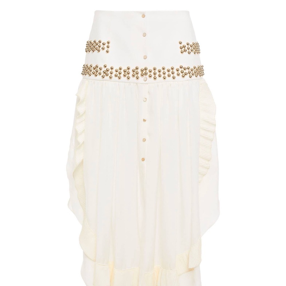 New authentic Chloe embellished silk skirt